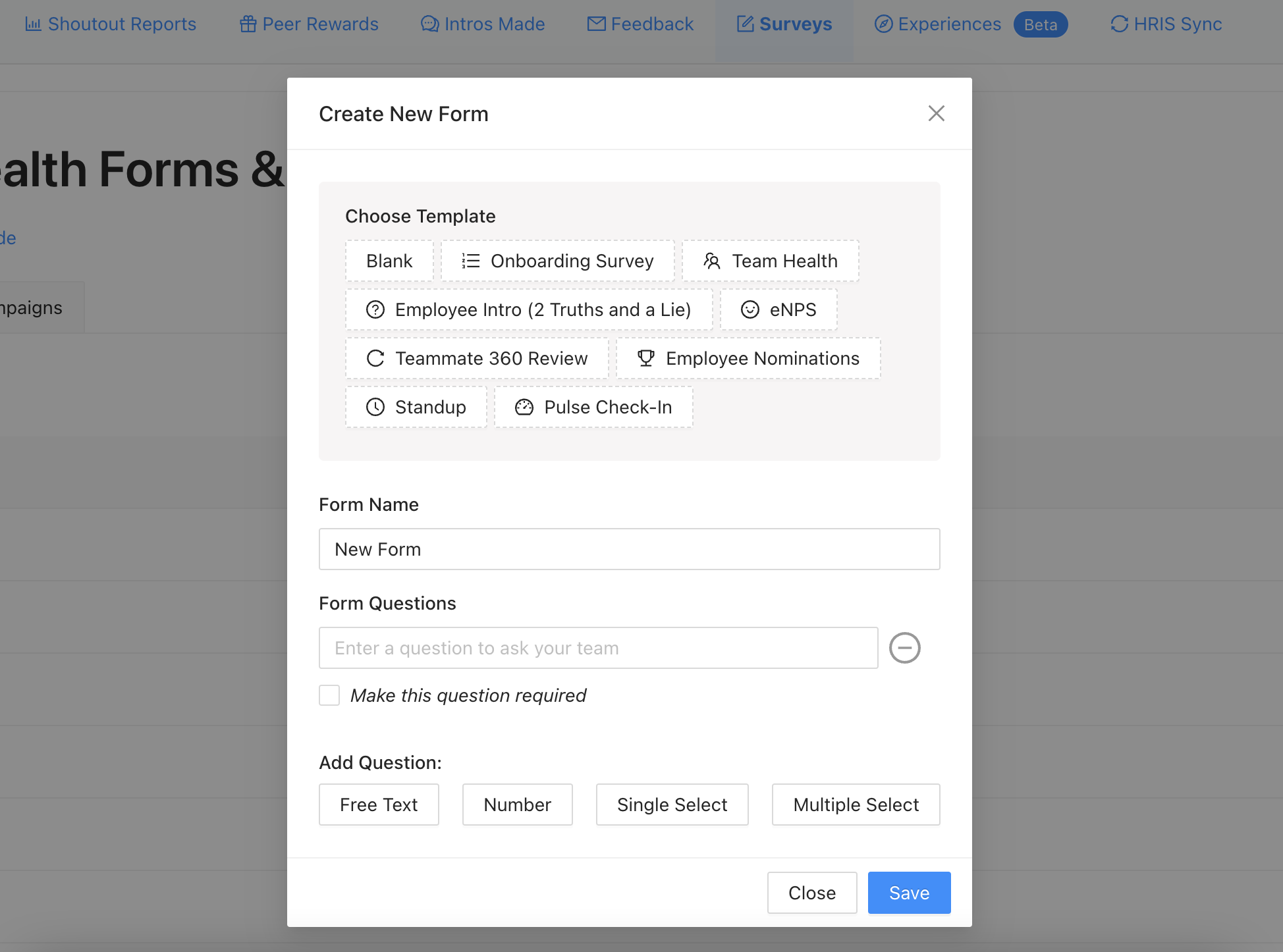 survey templates